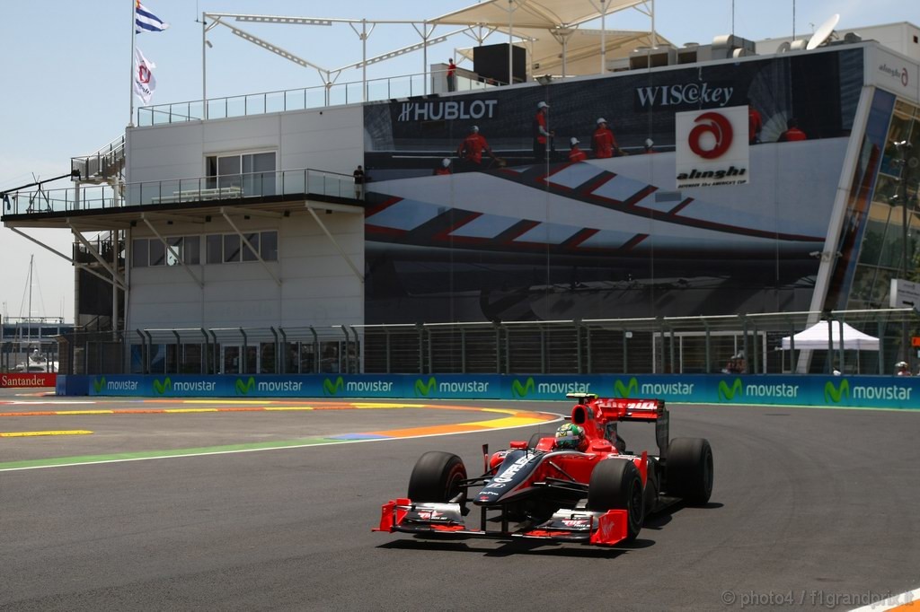 GP Europa, Prove Libere 2, Venerdi', Lucas Di Grassi (BRA), Virgin Racing, VR-01 