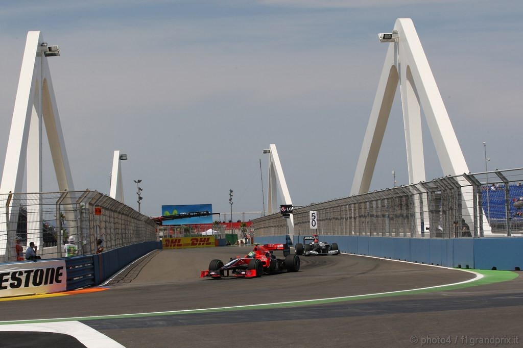 GP Europa, Prove Libere 2, Venerdi', Lucas Di Grassi (BRA), Virgin Racing, VR-01 