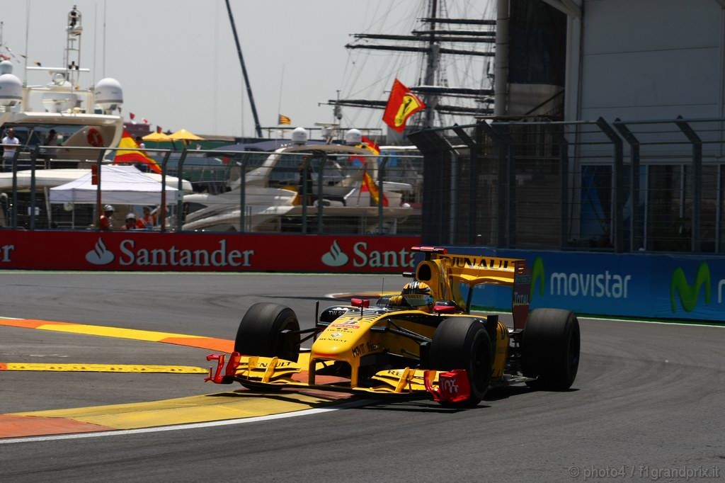 GP Europa, Prove Libere 2, Venerdi', Robert Kubica (POL), Renault F1 Team, R30 