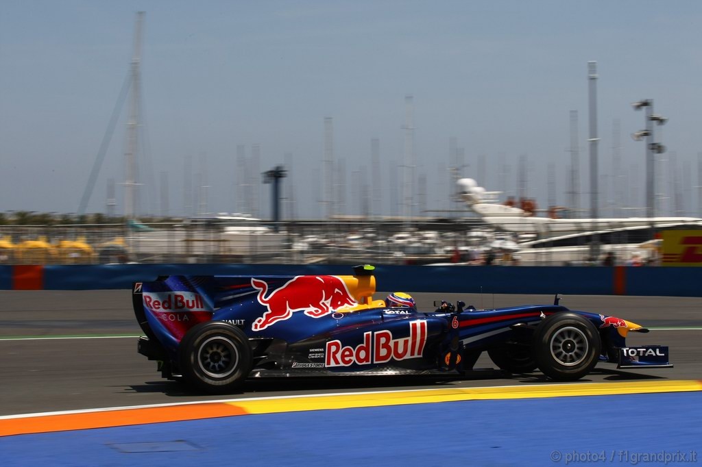 GP Europa, Prove Libere 2, Venerdi', Mark Webber (AUS), Red Bull Racing, RB6 