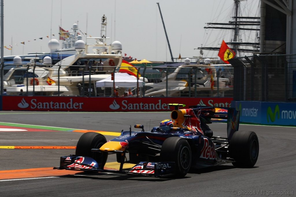 GP Europa, Prove Libere 2, Venerdi', Mark Webber (AUS), Red Bull Racing, RB6 