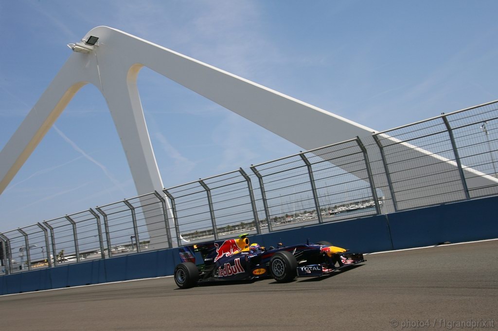 GP Europa, Prove Libere 2, Venerdi', Mark Webber (AUS), Red Bull Racing, RB6 
