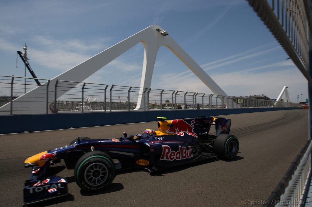 GP Europa, Prove Libere 2, Venerdi', Mark Webber (AUS), Red Bull Racing, RB6 