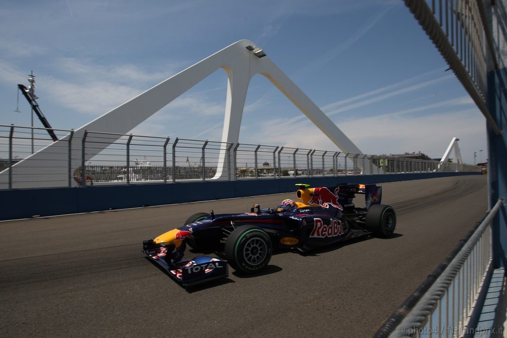 GP Europa, Prove Libere 2, Venerdi', Mark Webber (AUS), Red Bull Racing, RB6 