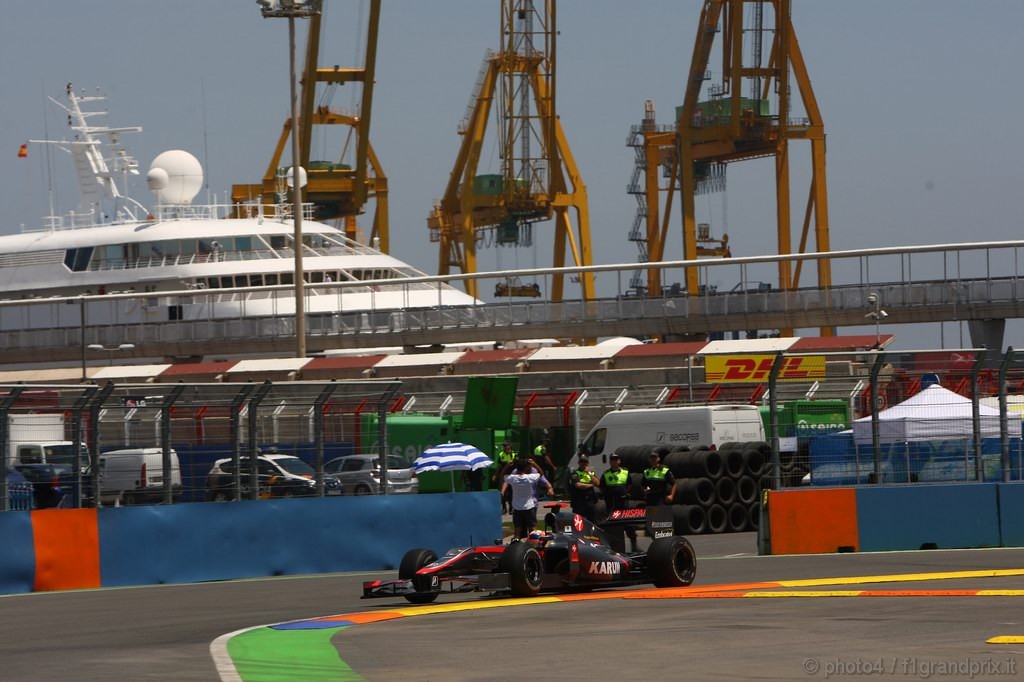 GP Europa, Prove Libere 2, Venerdi', Karun Chandhok (IND), Hispania Racing F1 Team (HRT), F110 