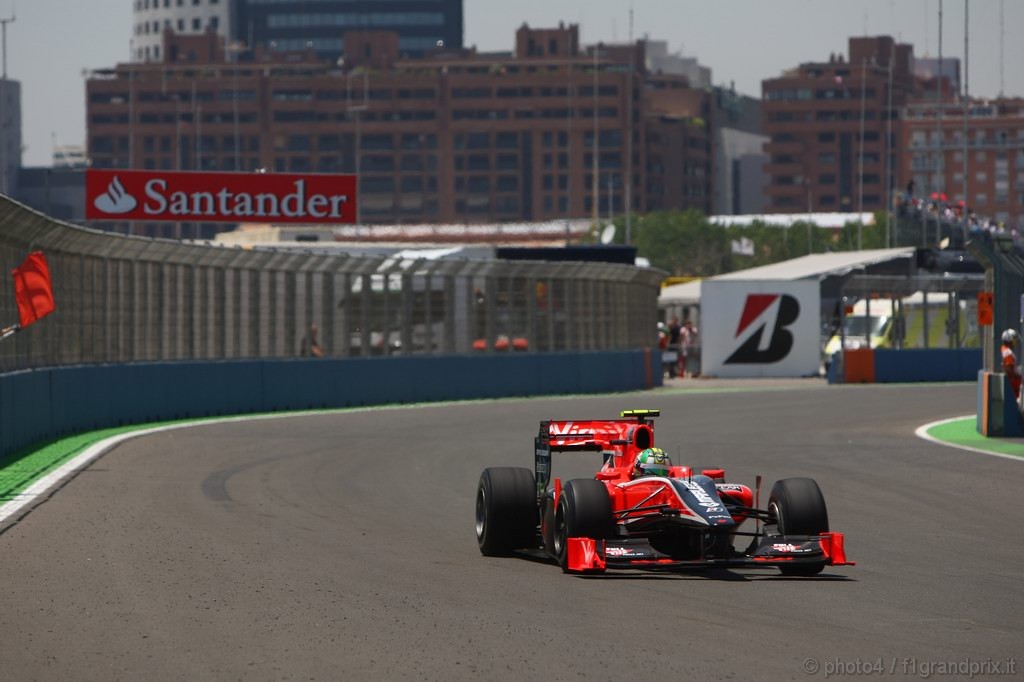 GP Europa, Prove Libere 2, Venerdi', Lucas Di Grassi (BRA), Virgin Racing, VR-01 