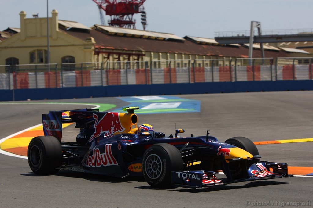 GP Europa, Prove Libere 2, Venerdi', Mark Webber (AUS), Red Bull Racing, RB6 