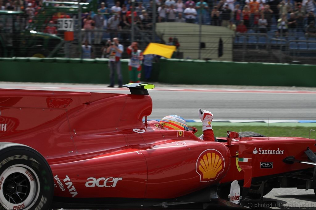 GP Germania, Gara, Fernando Alonso (ESP), Ferrari, F10 vincitore 
