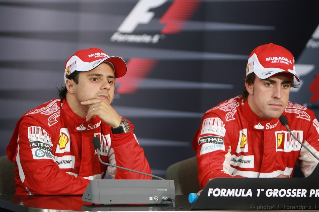 GP Germania, Gara, Conferenza Stampa, Felipe Massa (BRA), Ferrari, F10 e Fernando Alonso (ESP), Ferrari, F10