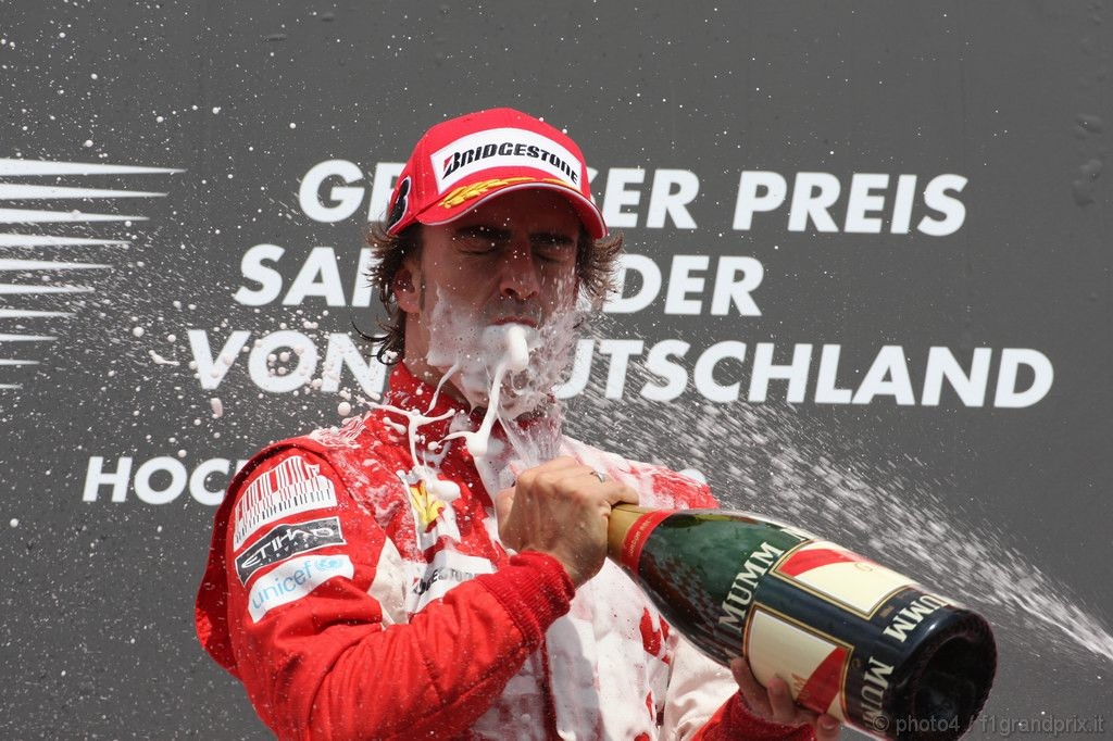 GP Germania, Gara, Fernando Alonso (ESP), Ferrari, F10 vincitore 