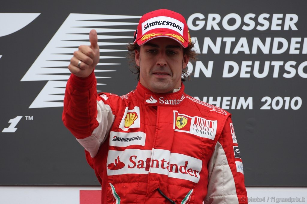 GP Germania, Gara, Fernando Alonso (ESP), Ferrari, F10 vincitore 