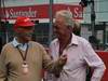 GP Germania, Gara, Nikki Lauda (AU) e John Button (GBR), father of Jenson Button (GBR) 