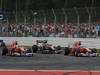 GP Germania, Gara, Fernando Alonso (ESP), Ferrari, F10 vincitore, Felipe Massa (BRA), Ferrari, F10 secondo e Sebastian Vettel (GER), Red Bull Racing, RB6 terzo 