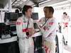 GP Germania, Gara, Nikki Lauda (AU) e John Button (GBR), father of Jenson Button (GBR) 
