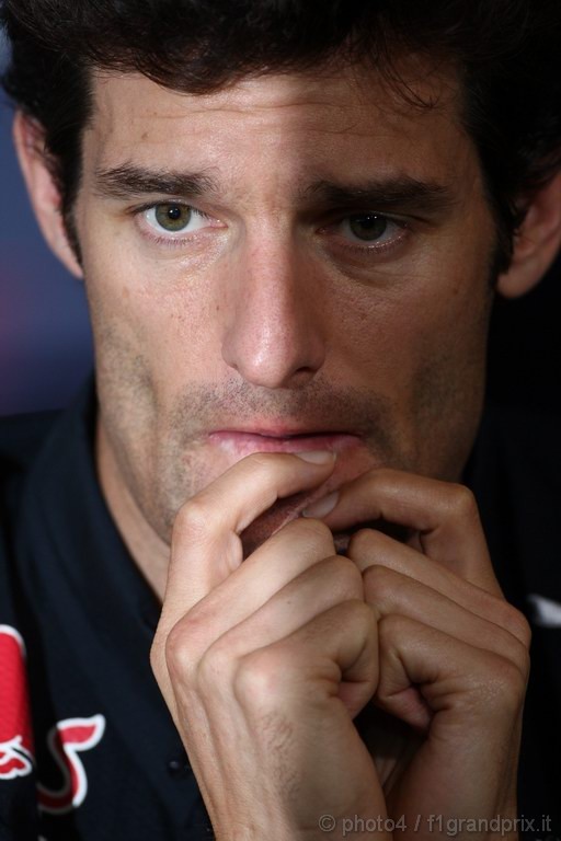 GP Germania, Giovedi', Conferenza Stampa, Mark Webber (AUS), Red Bull Racing, RB6 