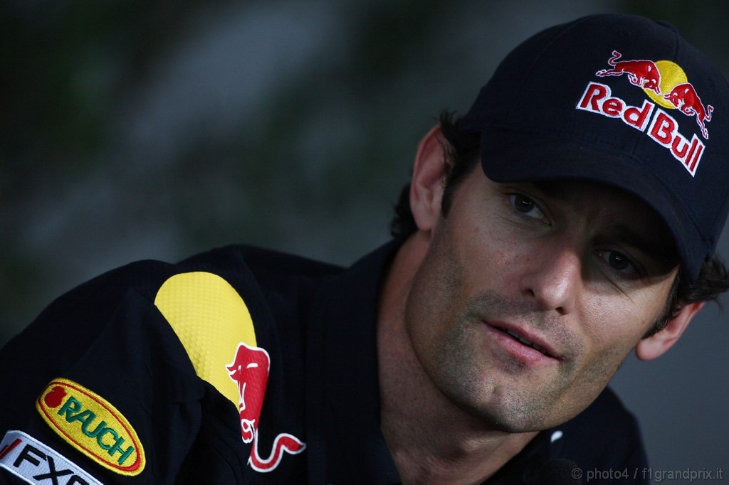 GP Germania, Giovedi', Conferenza Stampa, Mark Webber (AUS), Red Bull Racing, RB6 