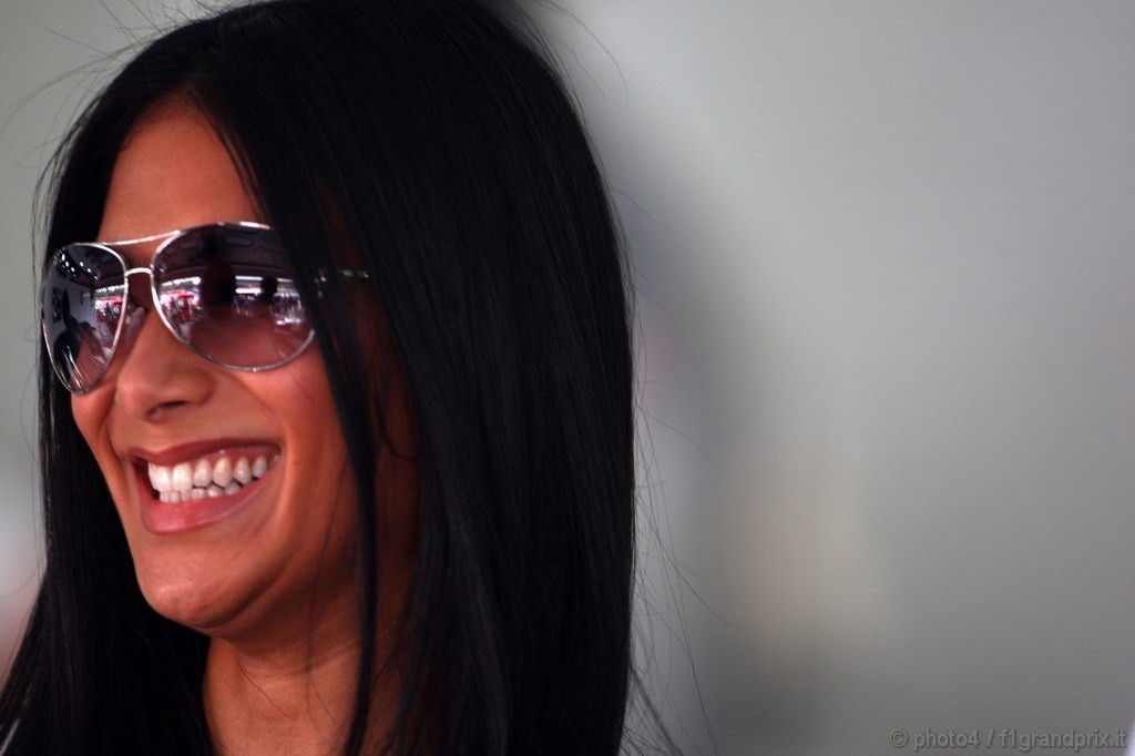 GP Germania, Prove Libere 3, Sabato, Nicole Scherzinger (USA), Singer in the Pussycat Dolls, girlfriend of Lewis Hamilton (GBR) 
