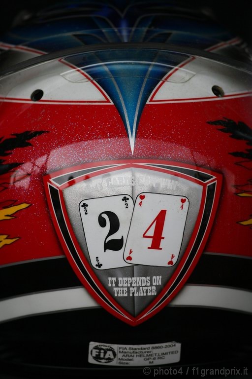 GP Germania, Prove Libere 3, Sabato, Helmet of Timo Glock (GER), Virgin Racing, VR-01  