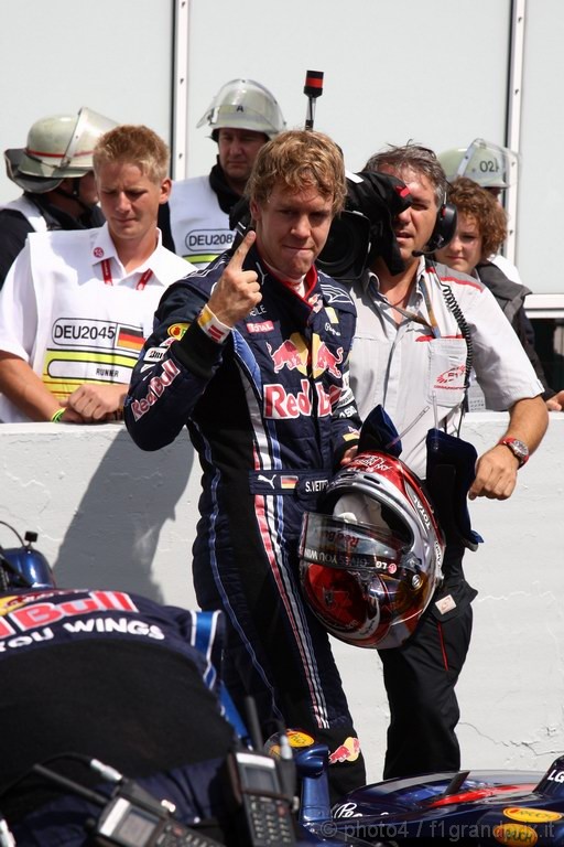 GP Germania, Qualifiche, Sebastian Vettel (GER), Red Bull Racing, RB6 pole position 