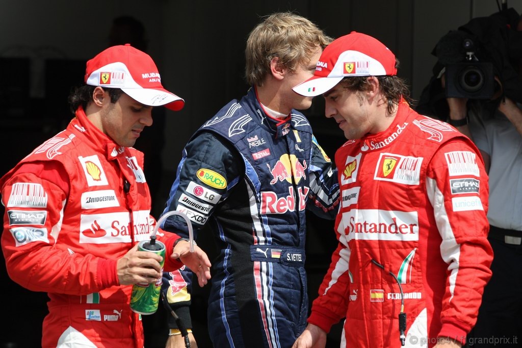 GP Germania, Qualifiche, Fernando Alonso (ESP), Ferrari, F10 secondo e Felipe Massa (BRA), Ferrari, F10 terzo 