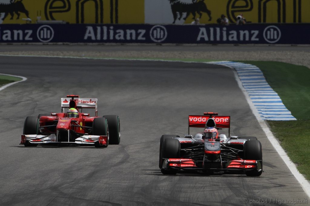 GP Germania, Qualifiche, Jenson Button (GBR), McLaren  Mercedes, MP4-25 e Felipe Massa (BRA), Ferrari, F10 