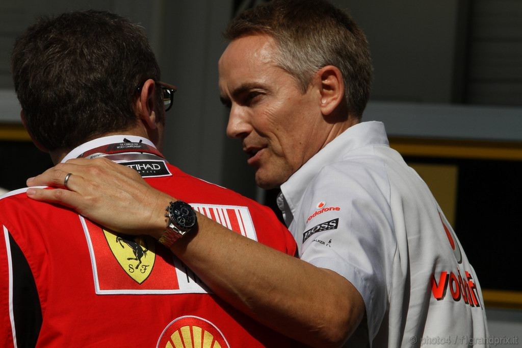GP Giappone, Domenica, Stefano Domenicali (ITA), Head of the Gestione Sportiva e Martin Whitmarsh (GBR), Chief Executive Officer Mclaren 