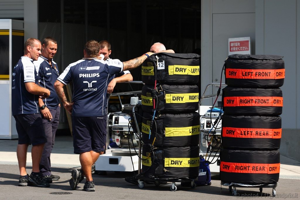 GP Giappone, Giovedi', Tyres Bridgestone of Williams, FW32 