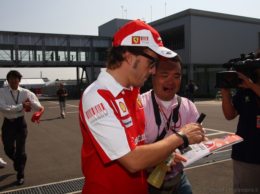 GP Giappone, Giovedi', Fernando Alonso (ESP), Ferrari, F10