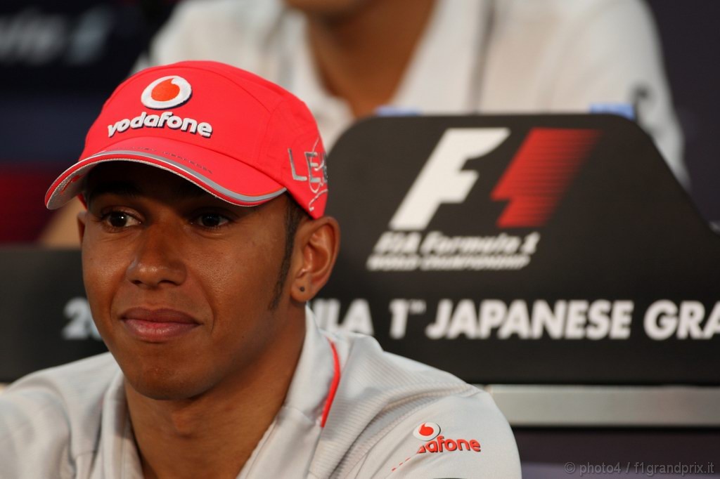 GP Giappone, Giovedi', Conferenza Stampa, Lewis Hamilton (GBR), McLaren  Mercedes, MP4-25 