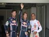 GP Giappone, Domenica, Qualifiche, Mark Webber (AUS), Red Bull Racing, RB6 secondo, Sebastian Vettel (GER), Red Bull Racing, RB6 pole position e Lewis Hamilton (GBR), McLaren Mercedes, MP4-25 terzo