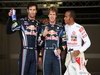 GP Giappone, Domenica, Qualifiche, Mark Webber (AUS), Red Bull Racing, RB6 secondo, Sebastian Vettel (GER), Red Bull Racing, RB6 pole position e Lewis Hamilton (GBR), McLaren  Mercedes, MP4-25 terzo 