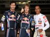 GP Giappone, Domenica, Qualifiche, Mark Webber (AUS), Red Bull Racing, RB6 secondo, Sebastian Vettel (GER), Red Bull Racing, RB6 pole position e Lewis Hamilton (GBR), McLaren Mercedes, MP4-25 terzo