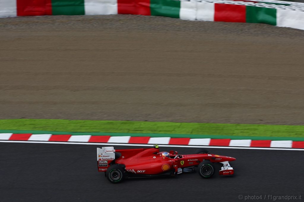 GP Giappone, Prove Libere 1, Venerdi', Fernando Alonso (ESP), Ferrari, F10 