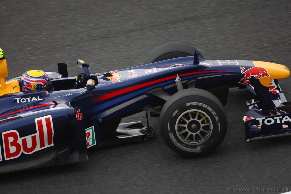 GP Giappone, Prove Libere 1, Venerdi', Mark Webber (AUS), Red Bull Racing, RB6 