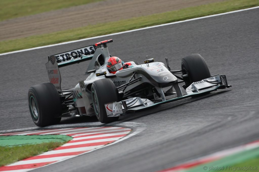 GP Giappone, Prove Libere 1, Venerdi', Michael Schumacher (GER), Mercedes GP F1 Team, MGP W01