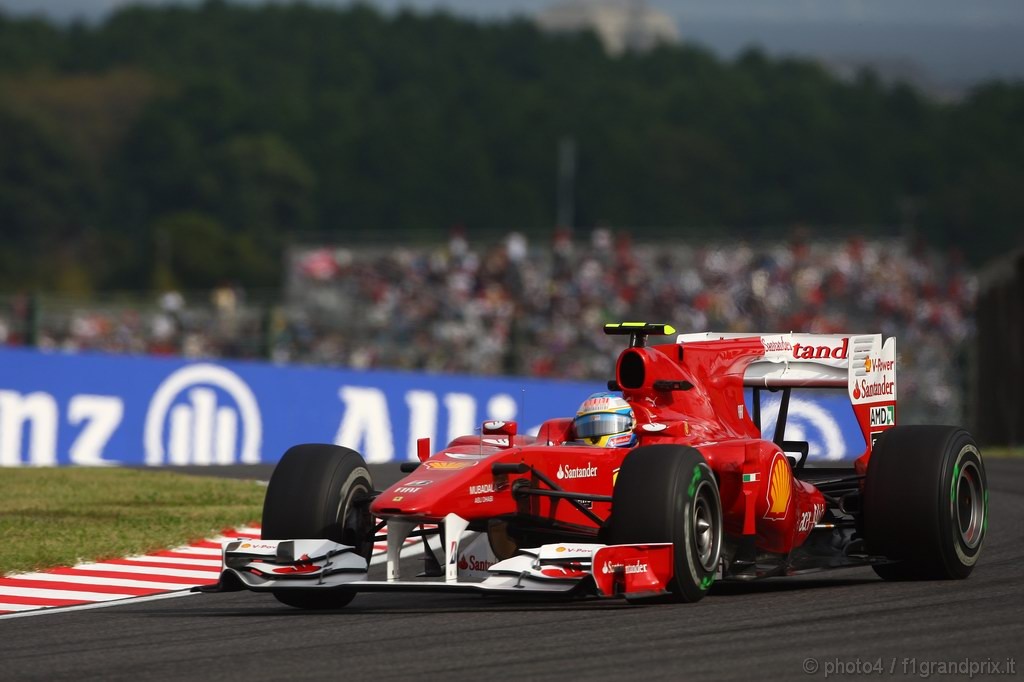 GP Giappone, Prove Libere 2, Venerdi', Fernando Alonso (ESP), Ferrari, F10 