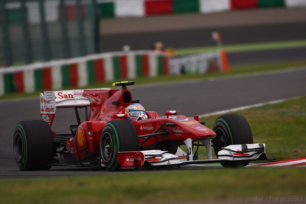 GP Giappone, Prove Libere 2, Venerdi', Fernando Alonso (ESP), Ferrari, F10 