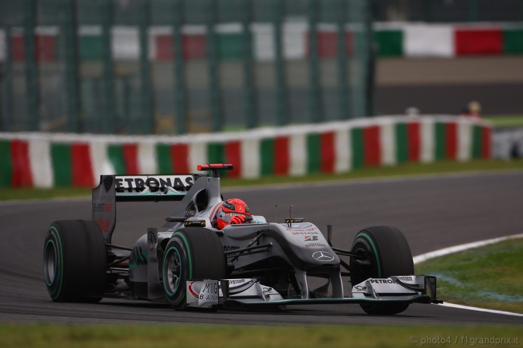 GP Giappone, Prove Libere 2, Venerdi', Michael Schumacher (GER), Mercedes GP  F1 Team, MGP W01 