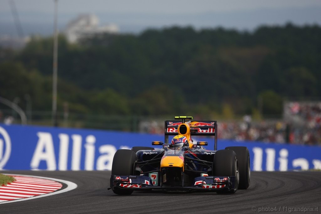 GP Giappone, Prove Libere 2, Venerdi', Mark Webber (AUS), Red Bull Racing, RB6 
