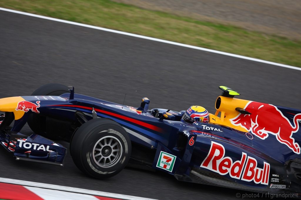 GP Giappone, Prove Libere 2, Venerdi', Mark Webber (AUS), Red Bull Racing, RB6 