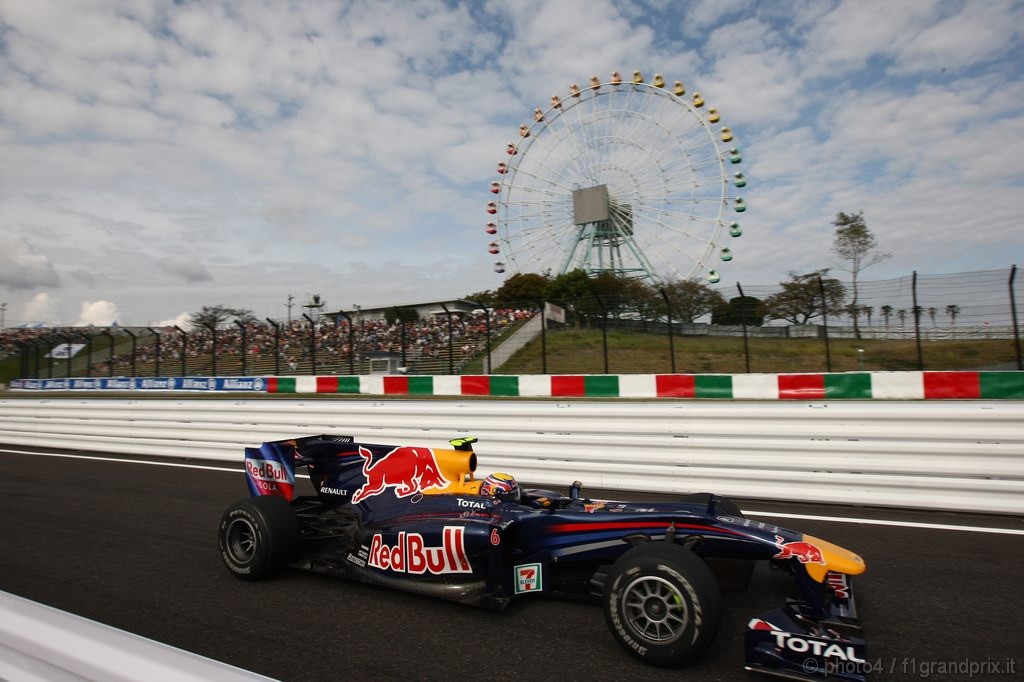 GP Giappone, Prove Libere 2, Venerdi', Mark Webber (AUS), Red Bull Racing, RB6 