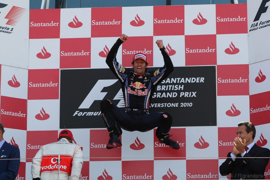 GP Gran Bretagna, Gara, Mark Webber (AUS), Red Bull Racing, RB6 vincitore 