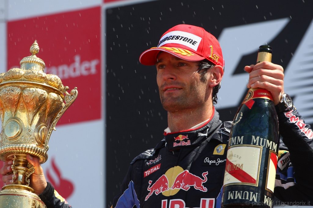 GP Gran Bretagna, Gara, Mark Webber (AUS), Red Bull Racing, RB6 vincitore 