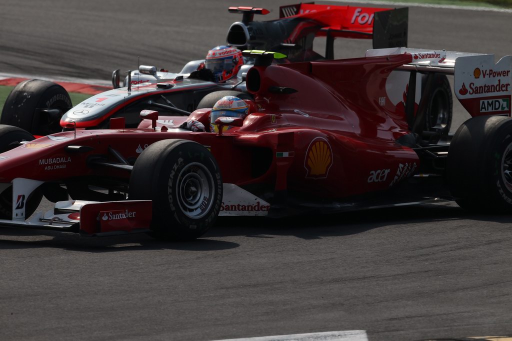 GP Italia, Gara, Fernando Alonso (ESP), Ferrari, F10 e Jenson Button (GBR), McLaren  Mercedes, MP4-25 
