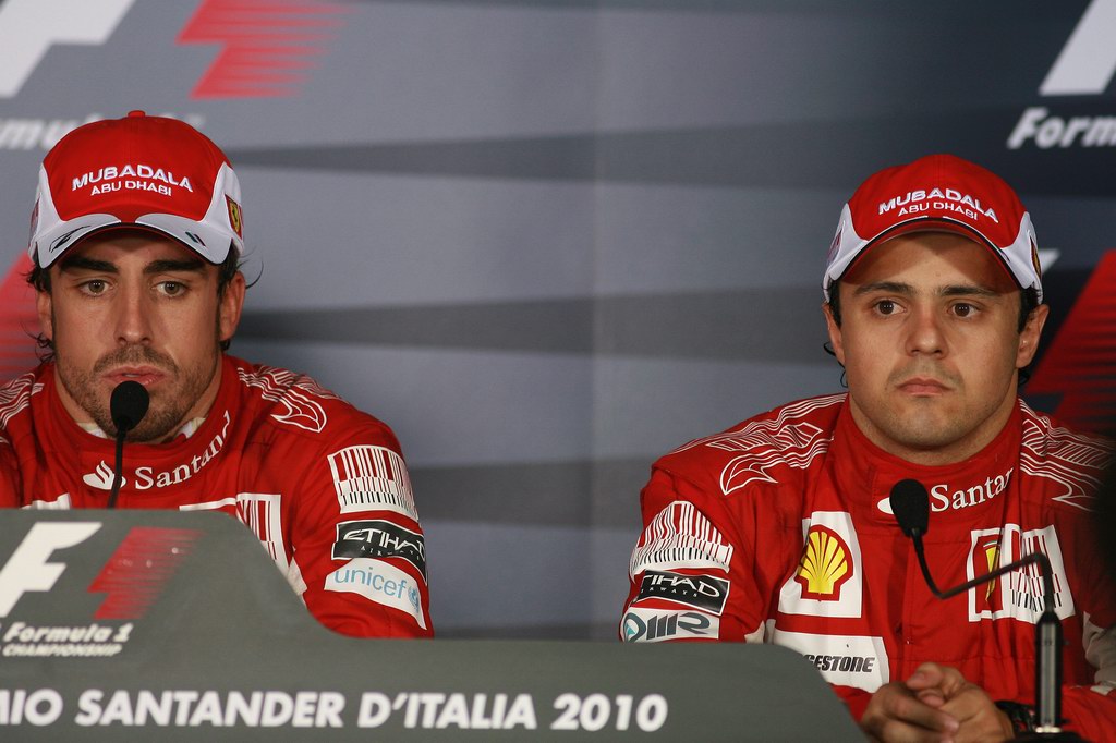 GP Italia, Gara, Conferenza Stampa, Fernando Alonso (ESP), Ferrari, F10 vincitore e Felipe Massa (BRA), Ferrari, F10 terzo 