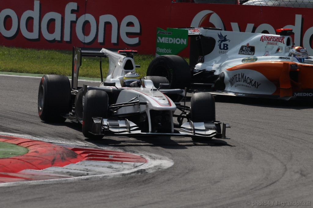 GP Italia, Gara, Pedro de la Rosa (ESP), BMW Sauber F1 Team, C29 e Adrian Sutil (GER), Force India F1 Team, VJM03