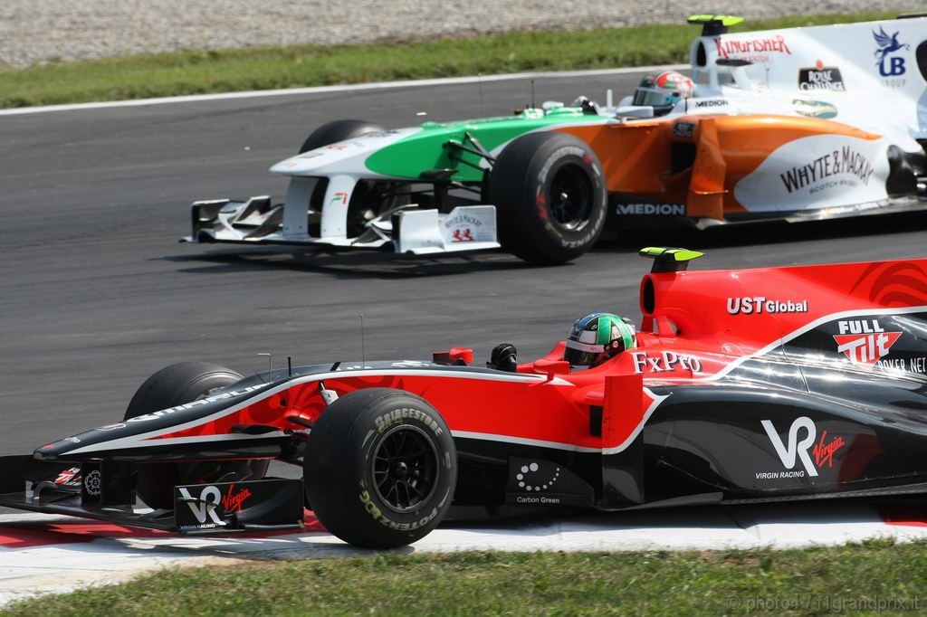 GP Italia, Gara, Lucas Di Grassi (BRA), Virgin Racing, VR-01 e Vitantonio Liuzzi (ITA), Force India F1 Team, VJM03