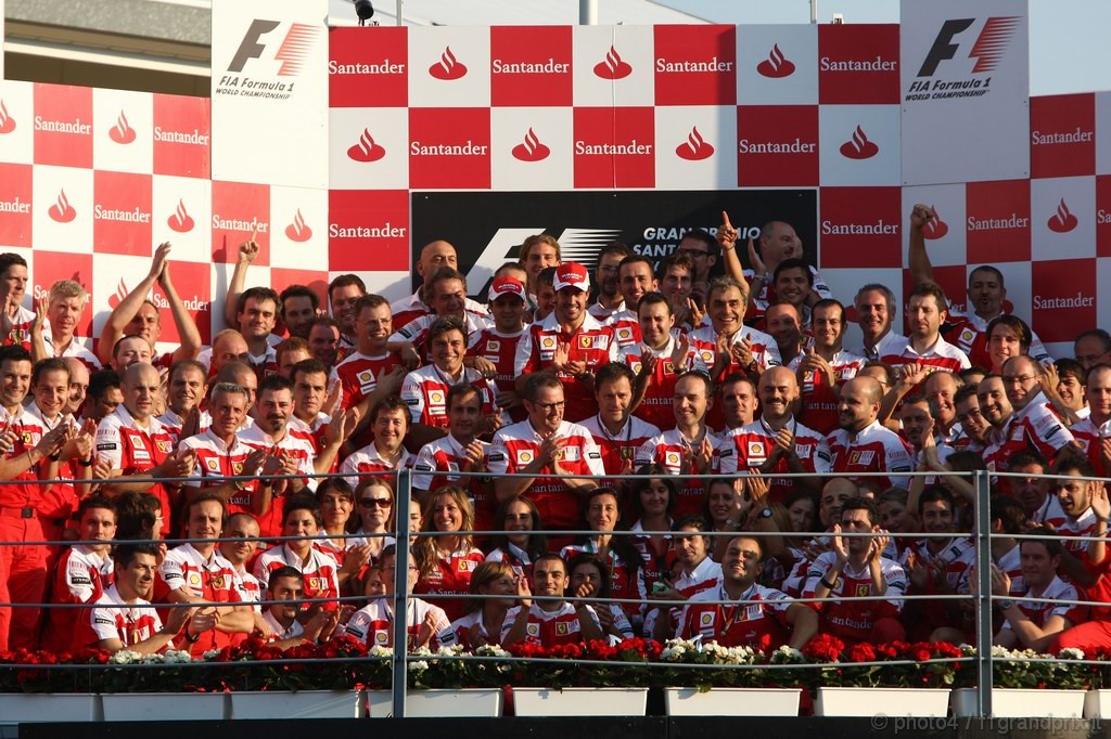GP Italia, Festeggiamenti, Fernando Alonso (ESP), Ferrari, F10 vincitore 