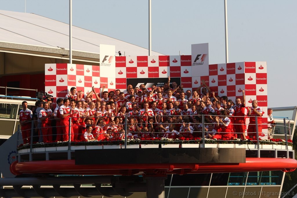 GP Italia, Festeggiamenti, Fernando Alonso (ESP), Ferrari, F10 vincitore