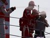 GP Italia, Gara, Fernando Alonso (ESP), Ferrari, F10 vincitore, Jenson Button (GBR), McLaren Mercedes, MP4-25 secondo, Felipe Massa (BRA), Ferrari, F10 terzo e Stefano Domenicali (ITA), Head of the Gestione Sportiva